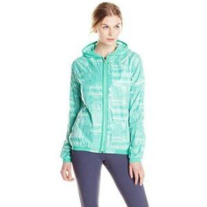 Lole Turquoise Sieve Joy Lightweight Hooded Windbreaker Jacket
